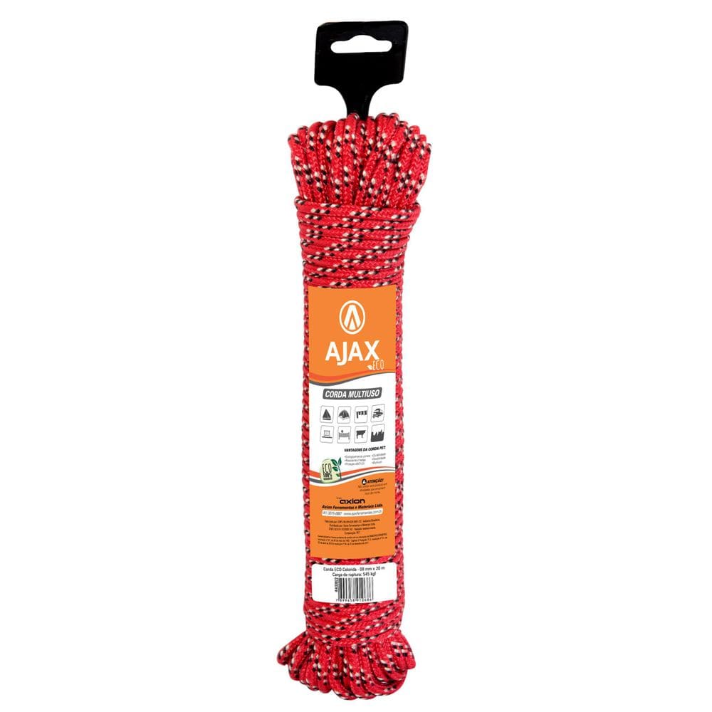 Corda Eco. Trançada 08Mmx20Metros Colorida A33022 Ajax