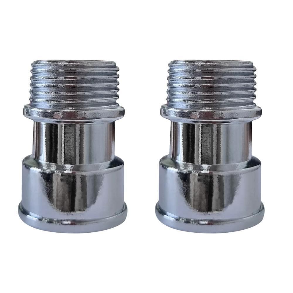 Kit 2 Extensão Para Torneira Curta 1/2`` 40Mm Metal Cromado