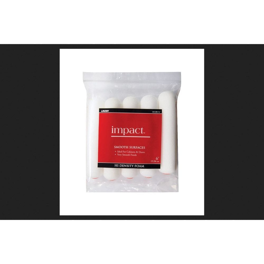 Tampa de rolo de pintura Linzer Impact Mini 6 em espuma, pacote com 5
