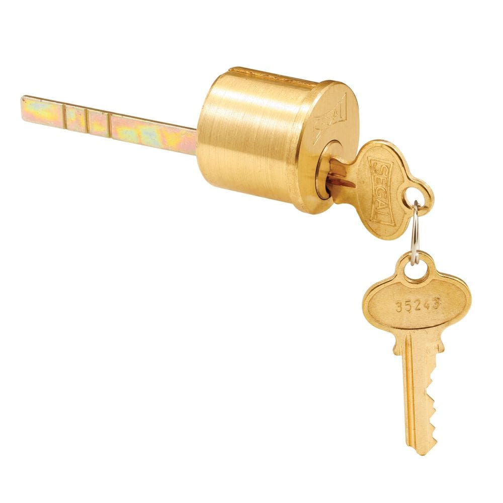 Cilindro Deadbolt Segal SE 70002 com acabamento em latão escovado