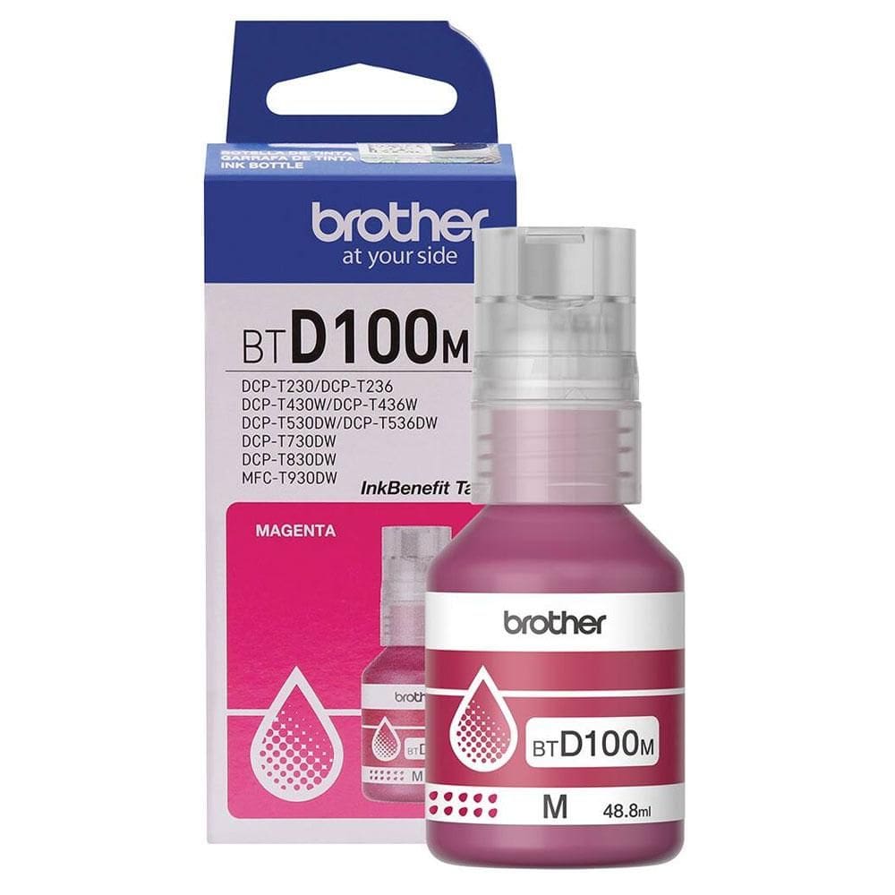 Garrafa de tinta Brother InkTank BTD100M Magenta 48,8ml