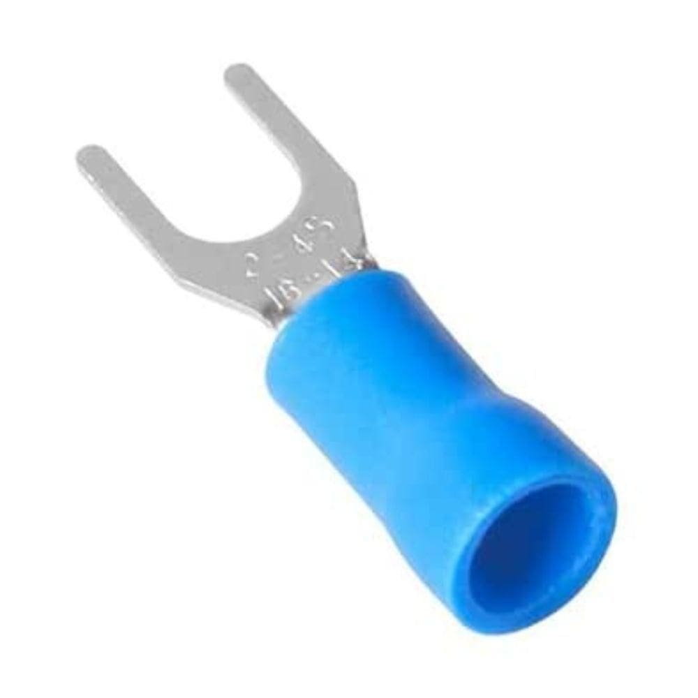 Kit Terminal Forquilha 2,50mm F 5mm Embalagem C-100 Pc Azul Rohdina