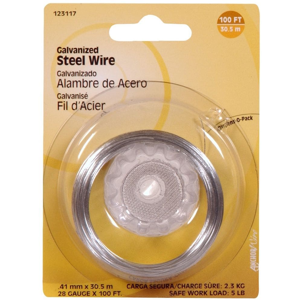 Wire Hillman, calibre 28, galvanizado, 30,5 m, pacote com 1