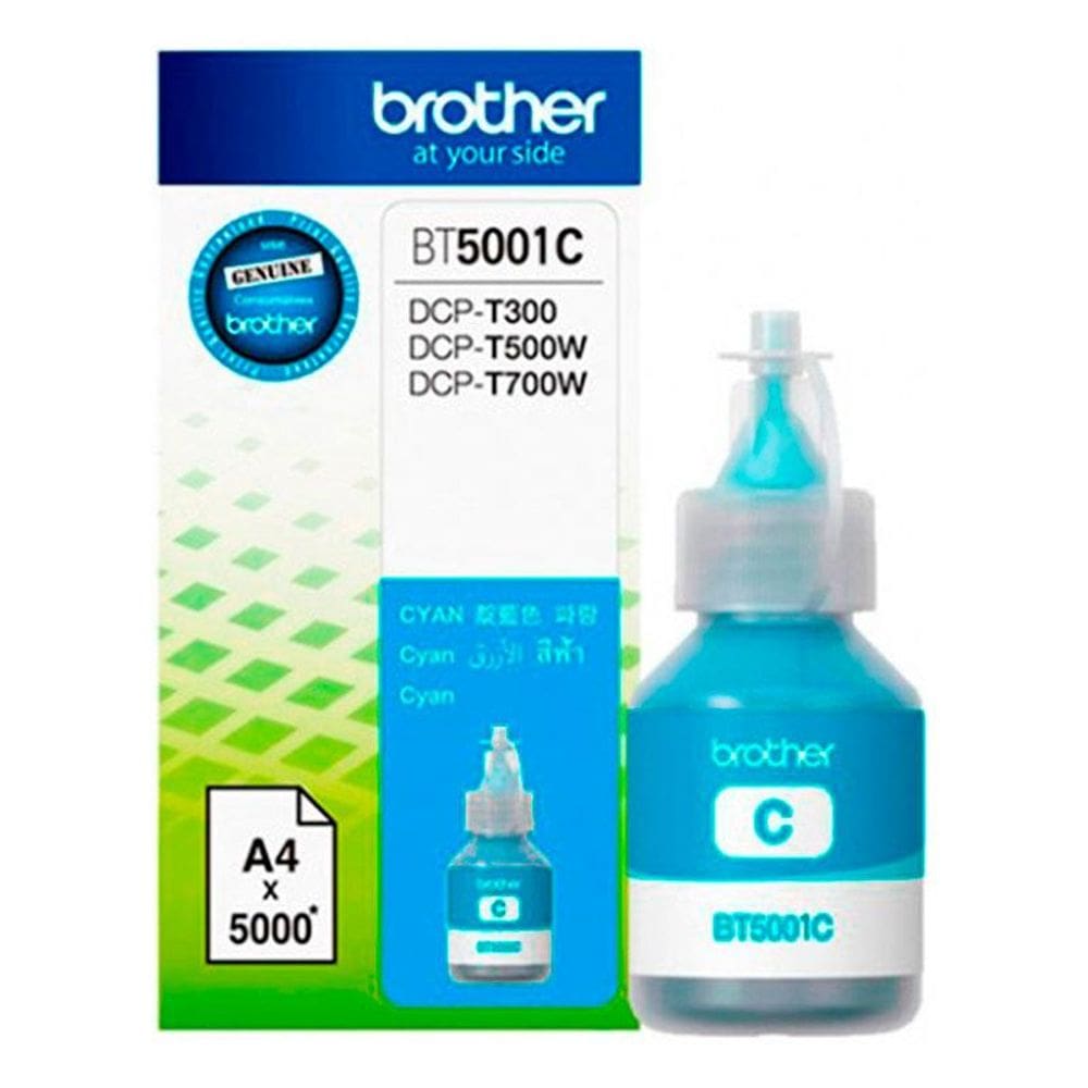 Garrafa tinta autêntico Brother InkTank BT5001C Ciano 48,8ml