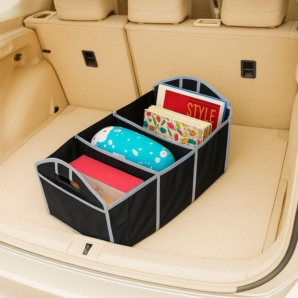 Organizador Dobrável Multiuso Porta Malas Carro Com Bolsos