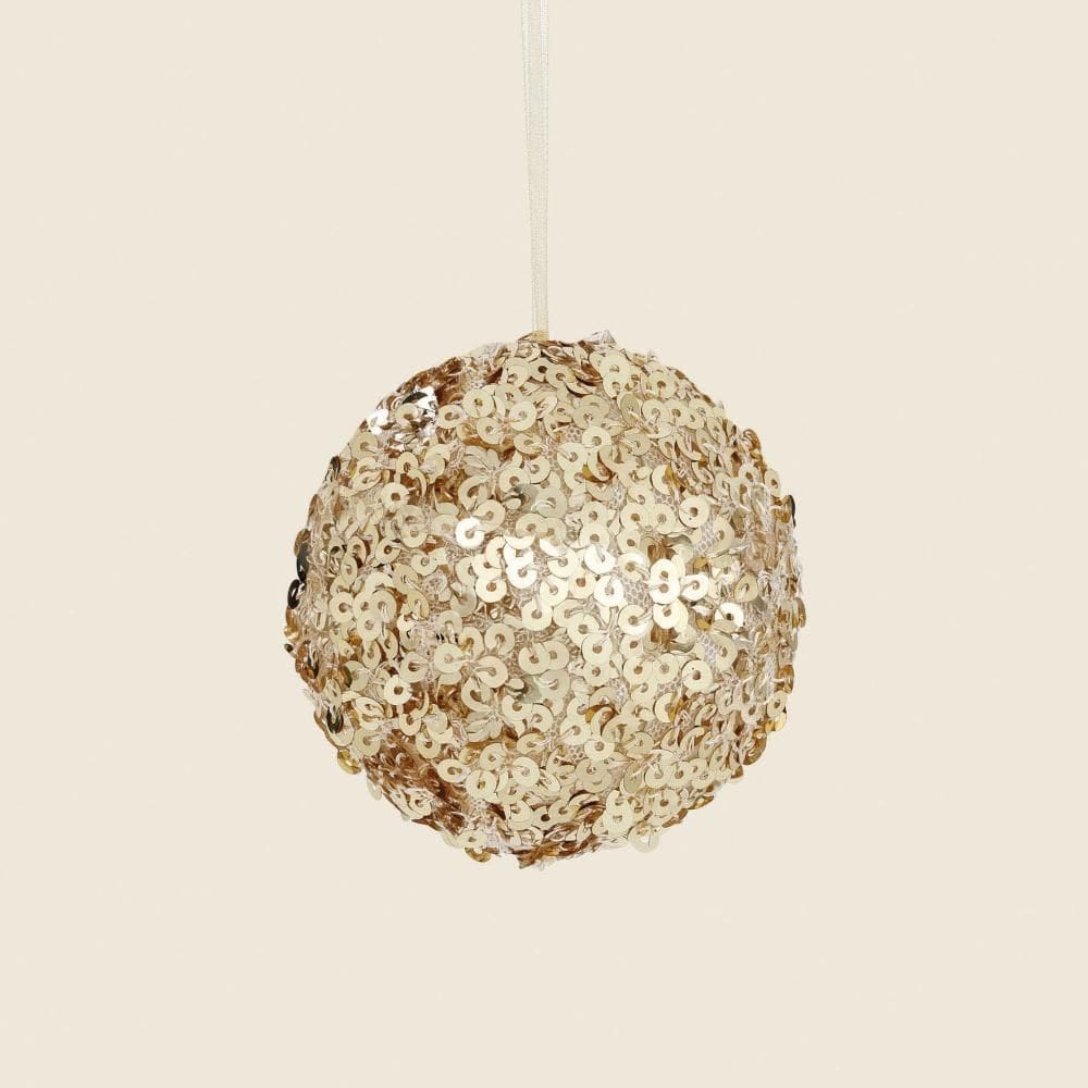 Bola Paetê Gold 8cm - A\CASA