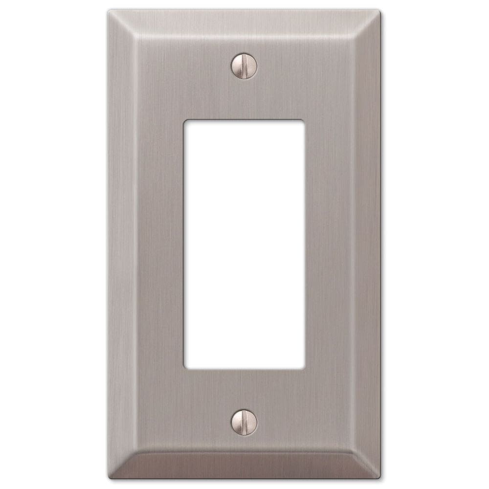 Placa de parede Amerelle Century Single Rocker Steel em níquel escovado