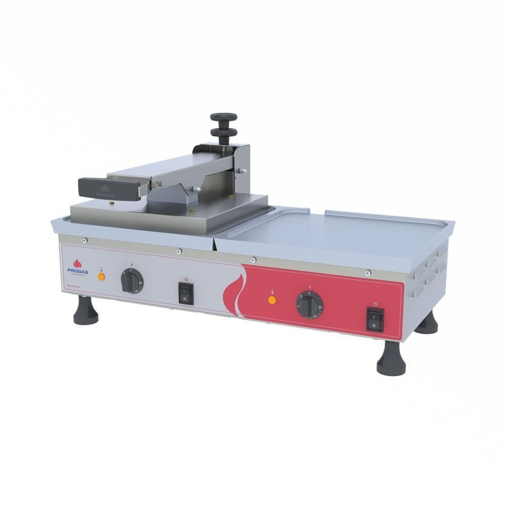 Prensa Chapa Conjugada Elétrica Alumínio Lanche Pra-700 127v - Progás P43523