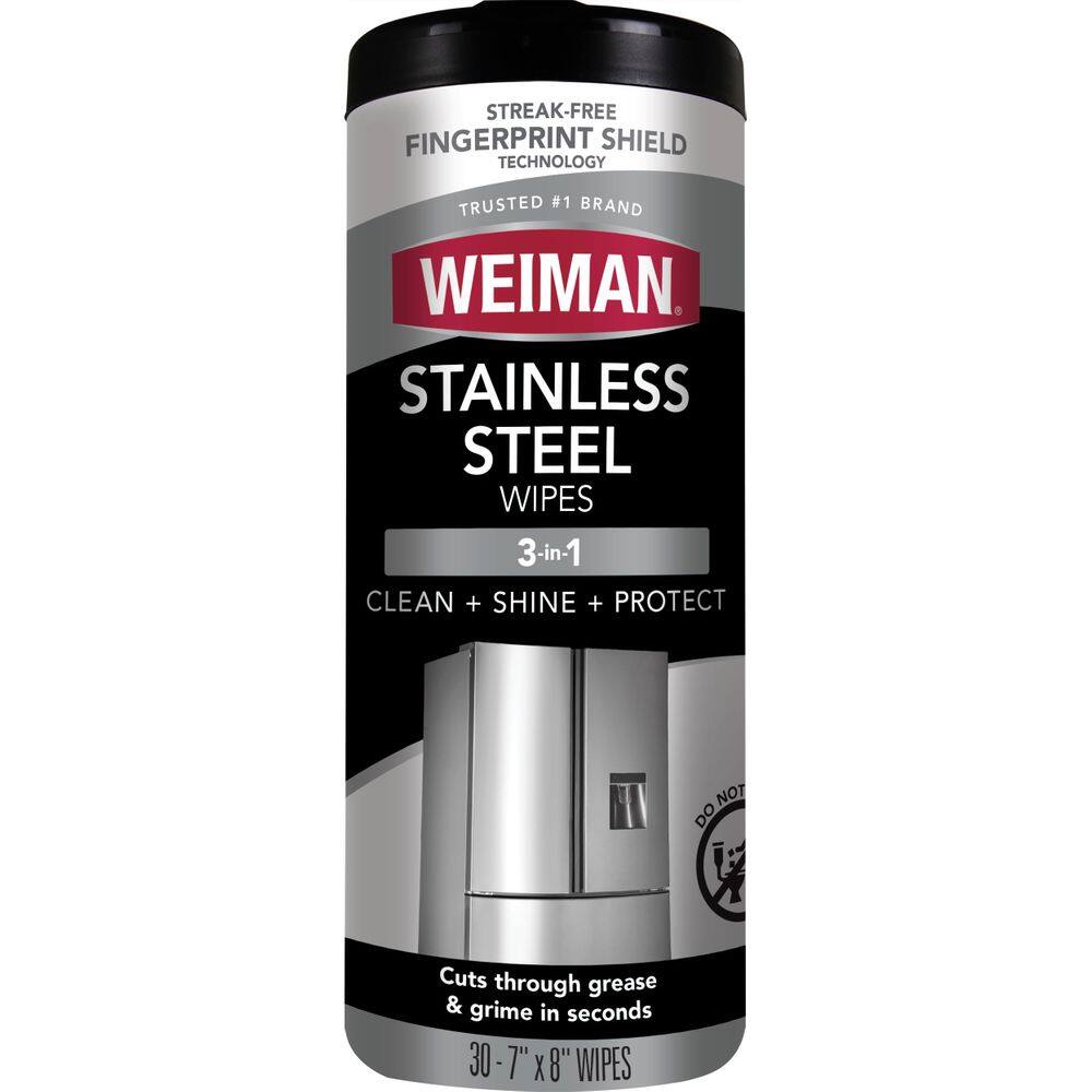 Toalhetes de limpeza de superfície Weiman Stainless Steel 30 Count