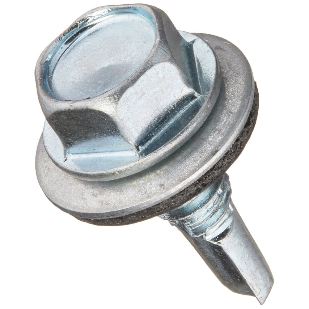 Cabeça de lavadora autoperfurante Screw Hillman 1/4-14 x 1,9 cm, pacote com 100