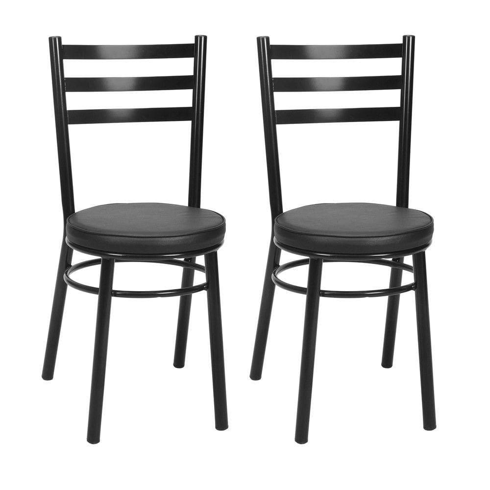 Kit 2 Cadeiras Cp80 Pintadas Pretas Debrum Treparoni Preto