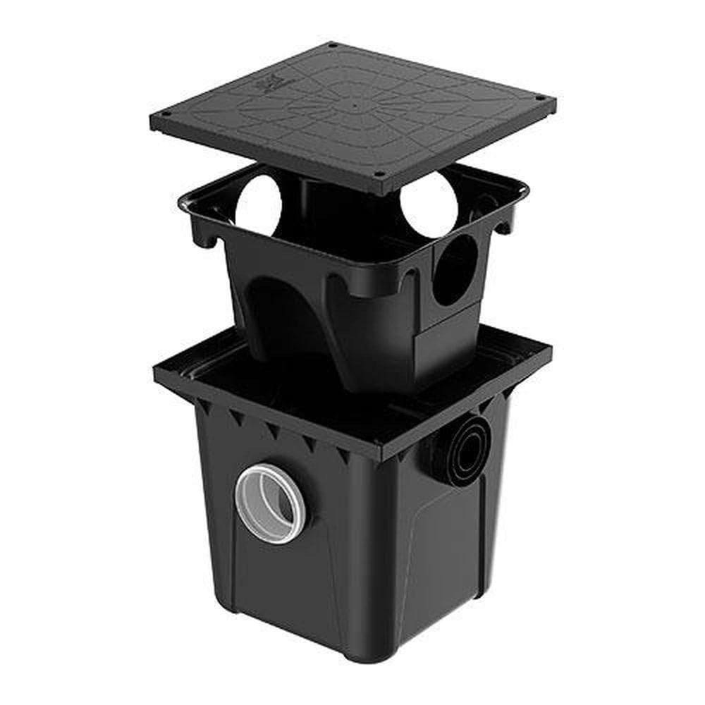 Caixa Coletora Gordura 410x410mm Cesto Removível Capacidade 42l Entradas 50, 75 100mm Saída 100mm