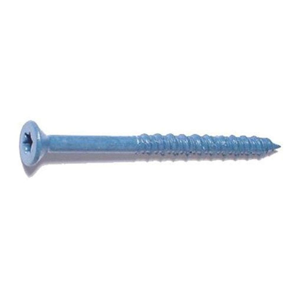 Âncora de parafuso de concreto Hillman 1/4 x 8,25 cm azul, pacote com 100
