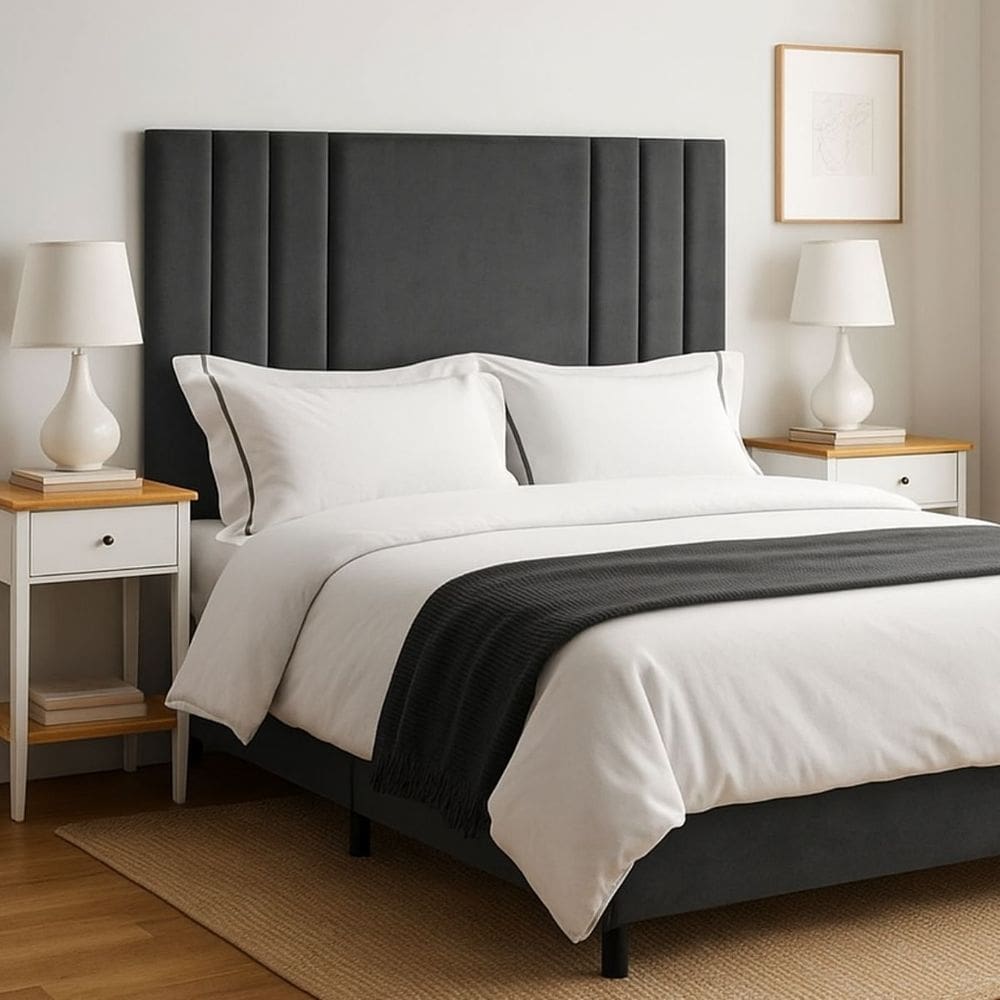 Cabeceira Linho 160 cm Queen Estofada Cama Box Moderna Frame
