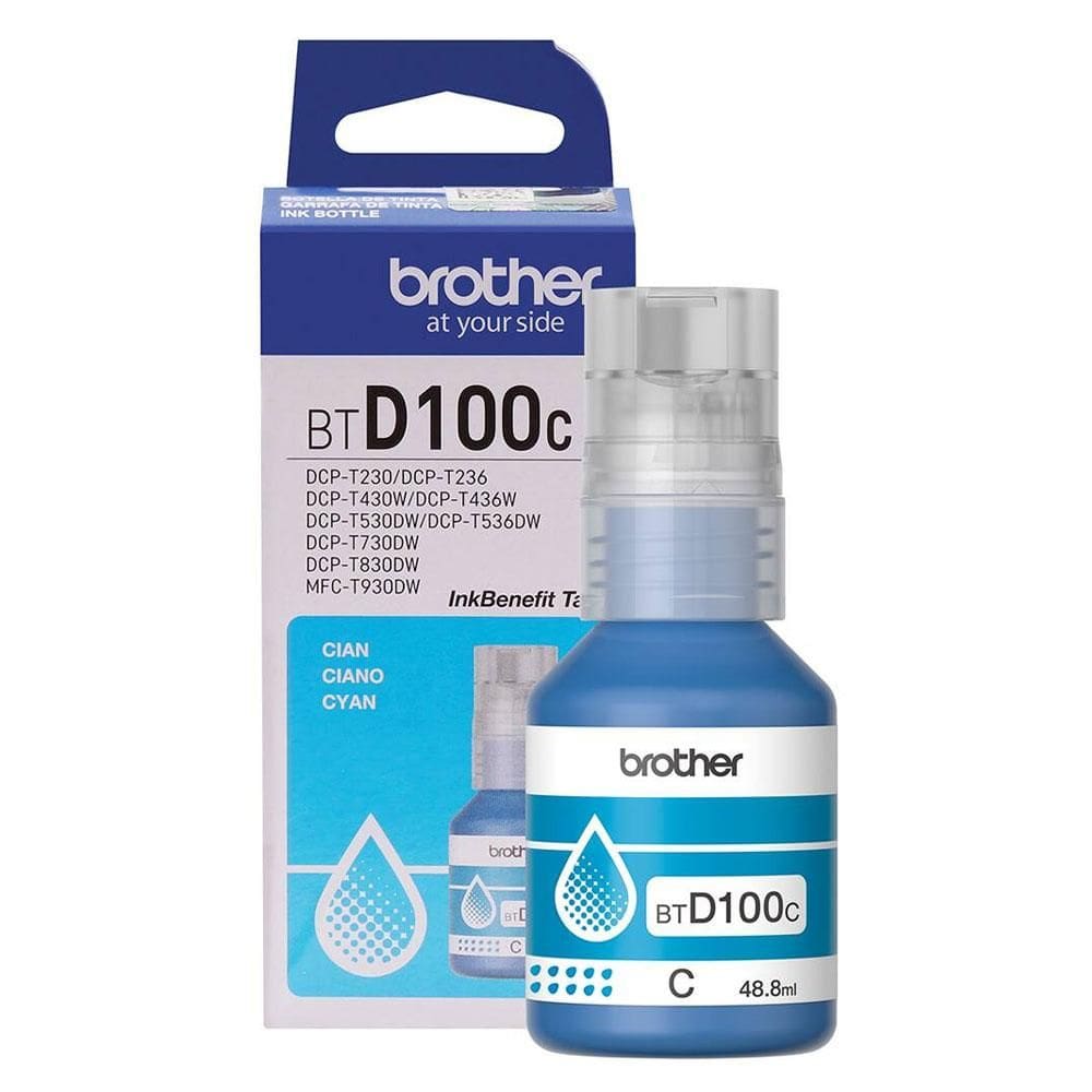Garrafa de tinta Brother InkTank BTD100C Ciano 48,8ml