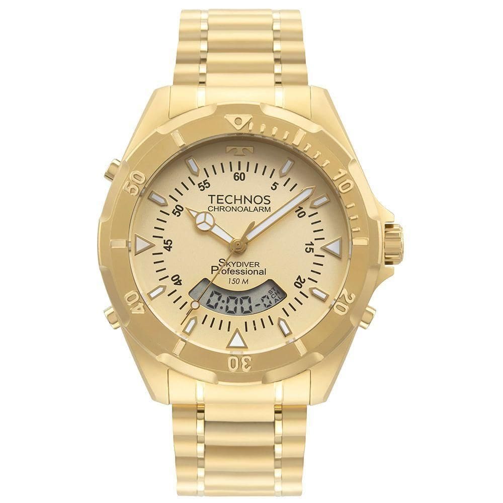 Relógio Technos Masculino Skydiver Dourado - Wt2050awn-1x