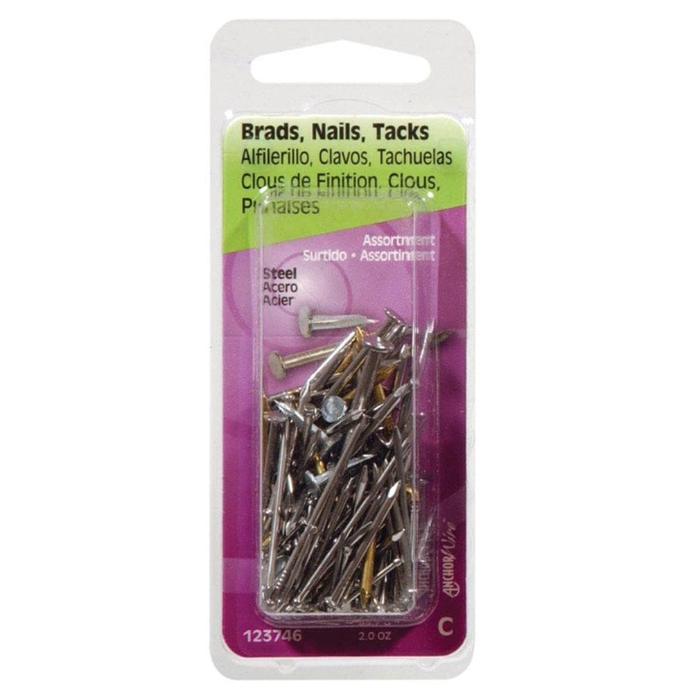 Kit de 57 g de sortimento de unhas Brad Nail Tack Hillman