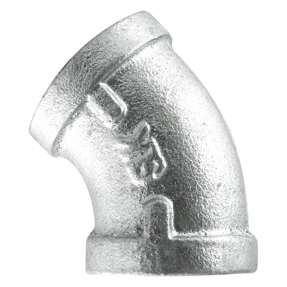 Encaixe de tubulação de mangueira LDR Industries 311 E45 Galvanizado 45° Cotovelo 1,5”