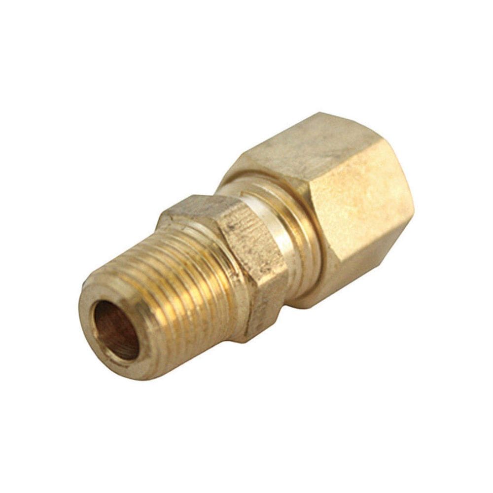 Conector de compressão JMF, tubo de 8 mm x latão MPT de 1/8”, 400 PSI