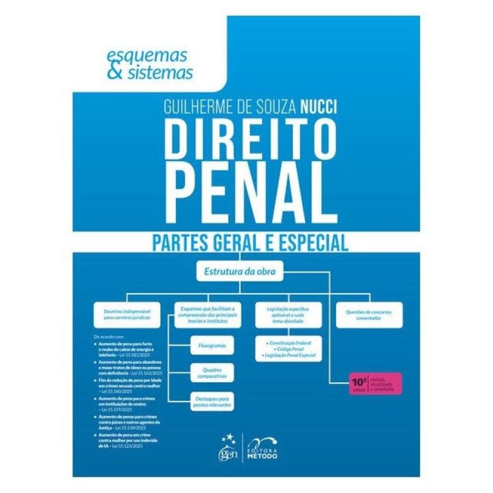 Direito Penal - Partes Geral E Especial - Esquemas & Sistemas - 10ª Edição 2026