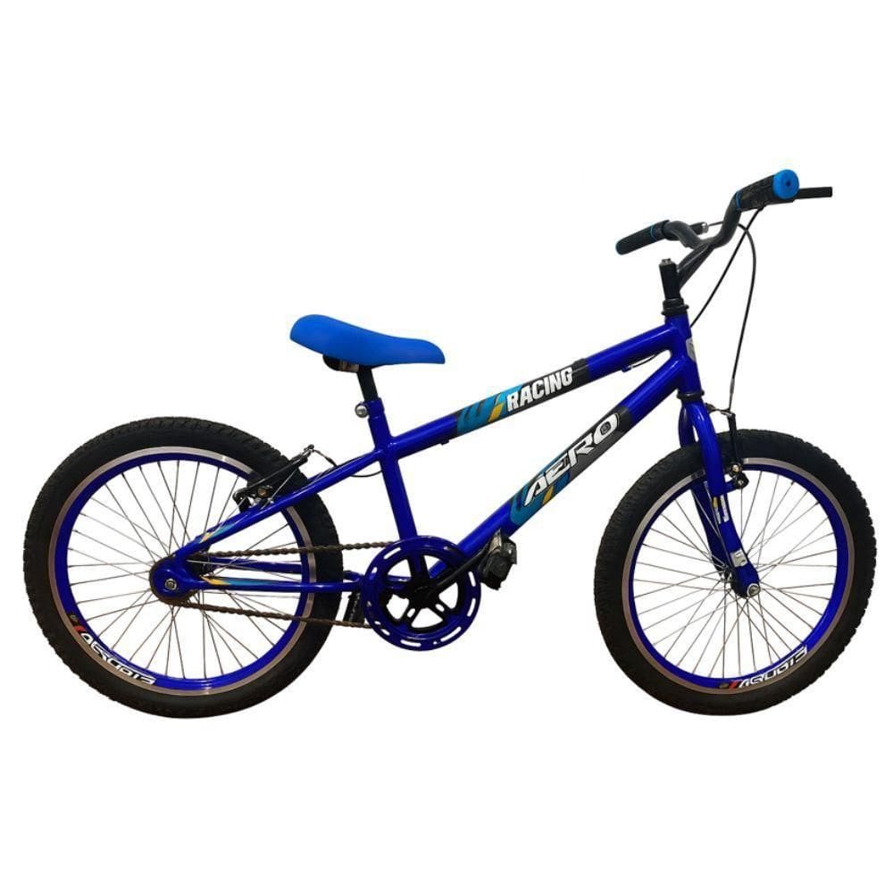 Bicicleta Aro 20 Racing Aero Para Passeio E Lazer Azul