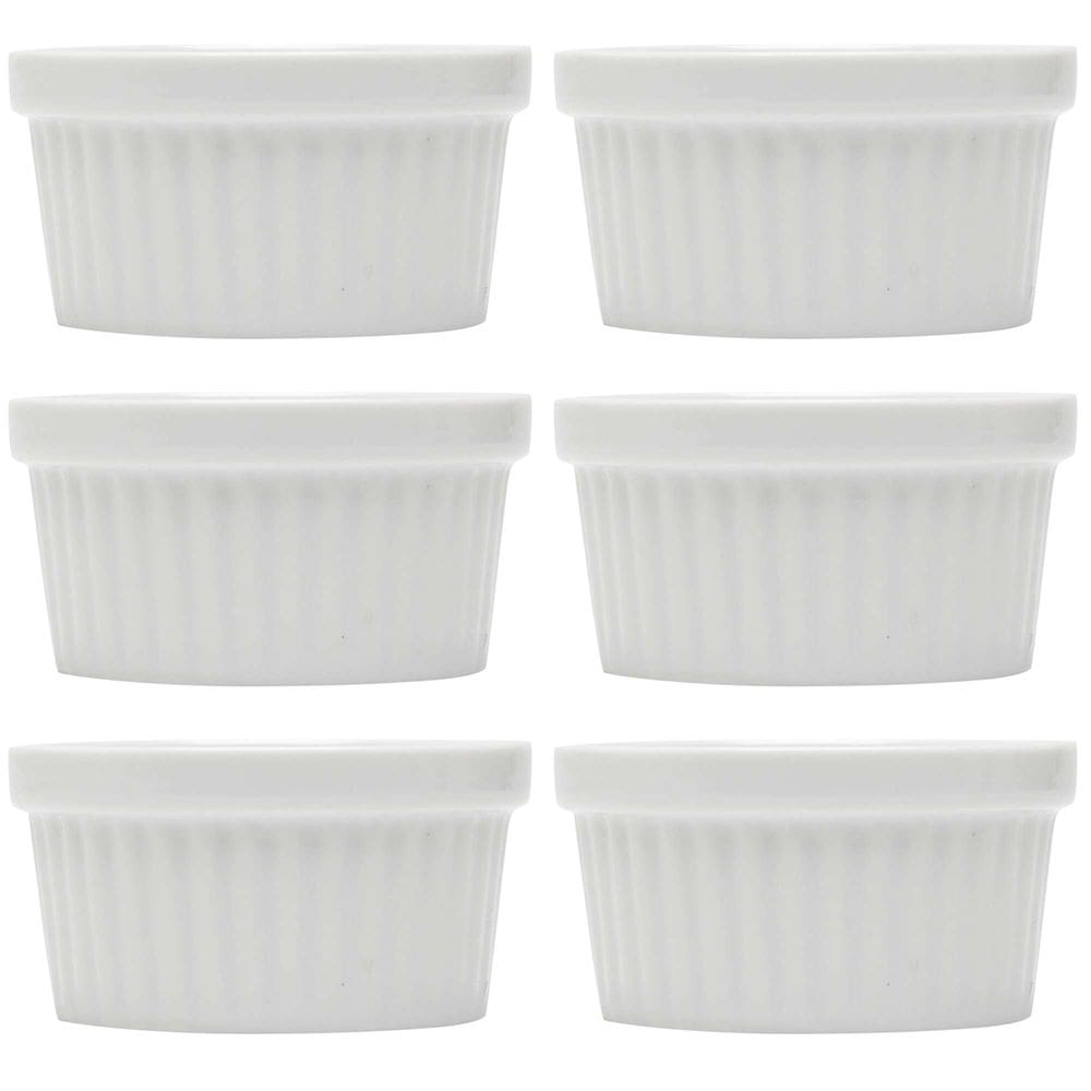 Conjunto de 6 Ramequins Classic de Porcelana 75ml - Lyor