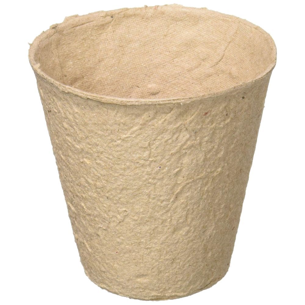 Vasos de fibra, produtos de plantação, redondos, 3 polegadas, pacote com 15