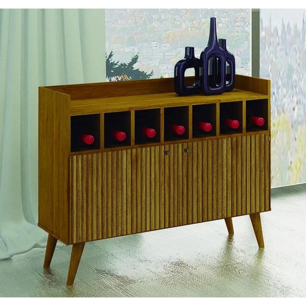 Buffet Napoli 2 Portas Com Adega Freijó Decor Leifer