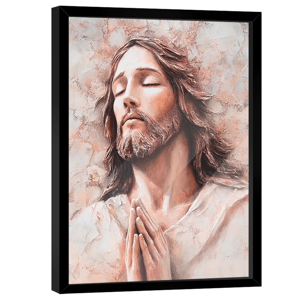Quadro Decorativo Jesus em Tons Suaves e Claros