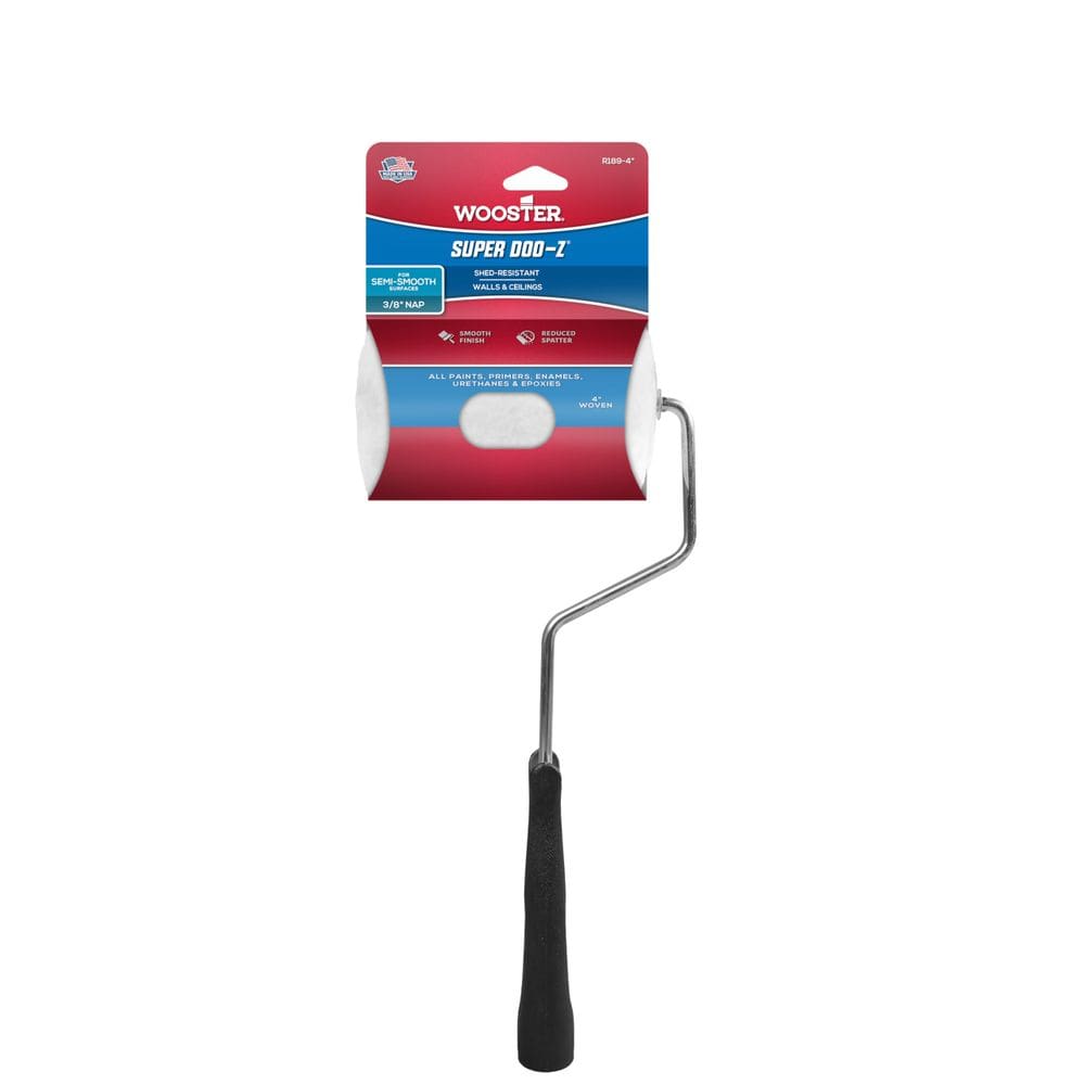 Moldura de rolo de pintura Wooster R189-4 com tampa de 10 cm