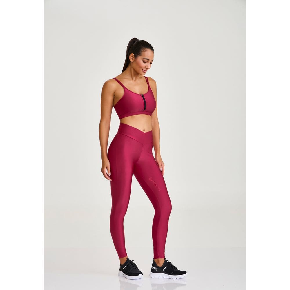 Legging Atlanta Afina Cintura com Silk Cajubrasil Vinho Roma