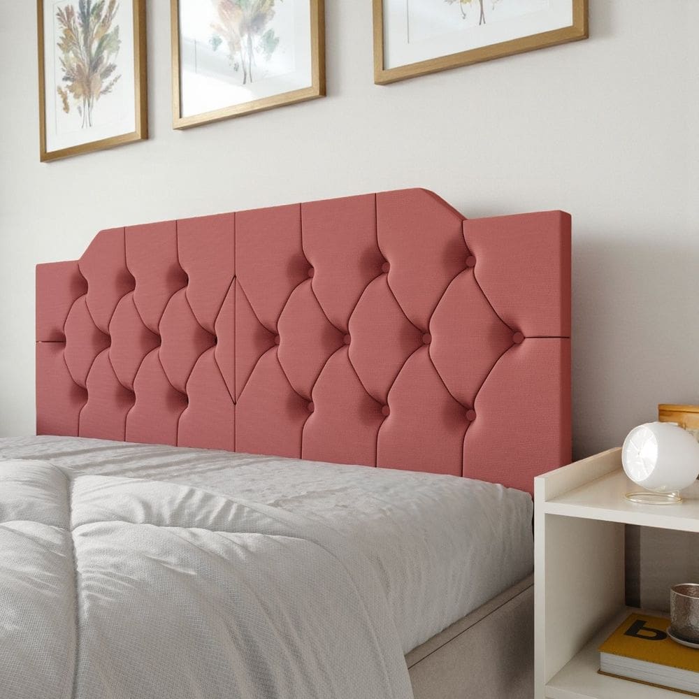 Cabeceira Painel Estofado Dobrável Box Solteiro Capela Moderna Decorativa