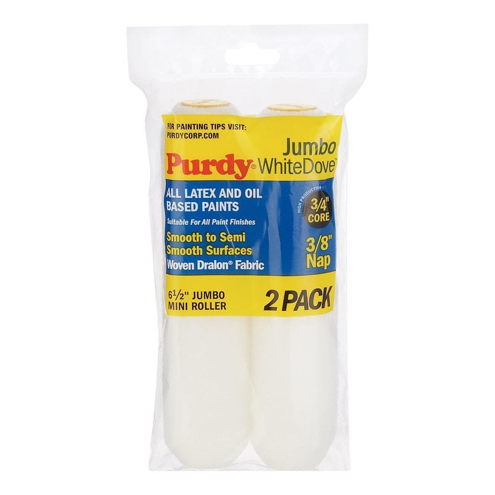 Cubiertas para Rodillo de Pintura Purdy 14G626012 Jumbo Mini 17 cm, Pelusa 3/8”, Paquete de 2