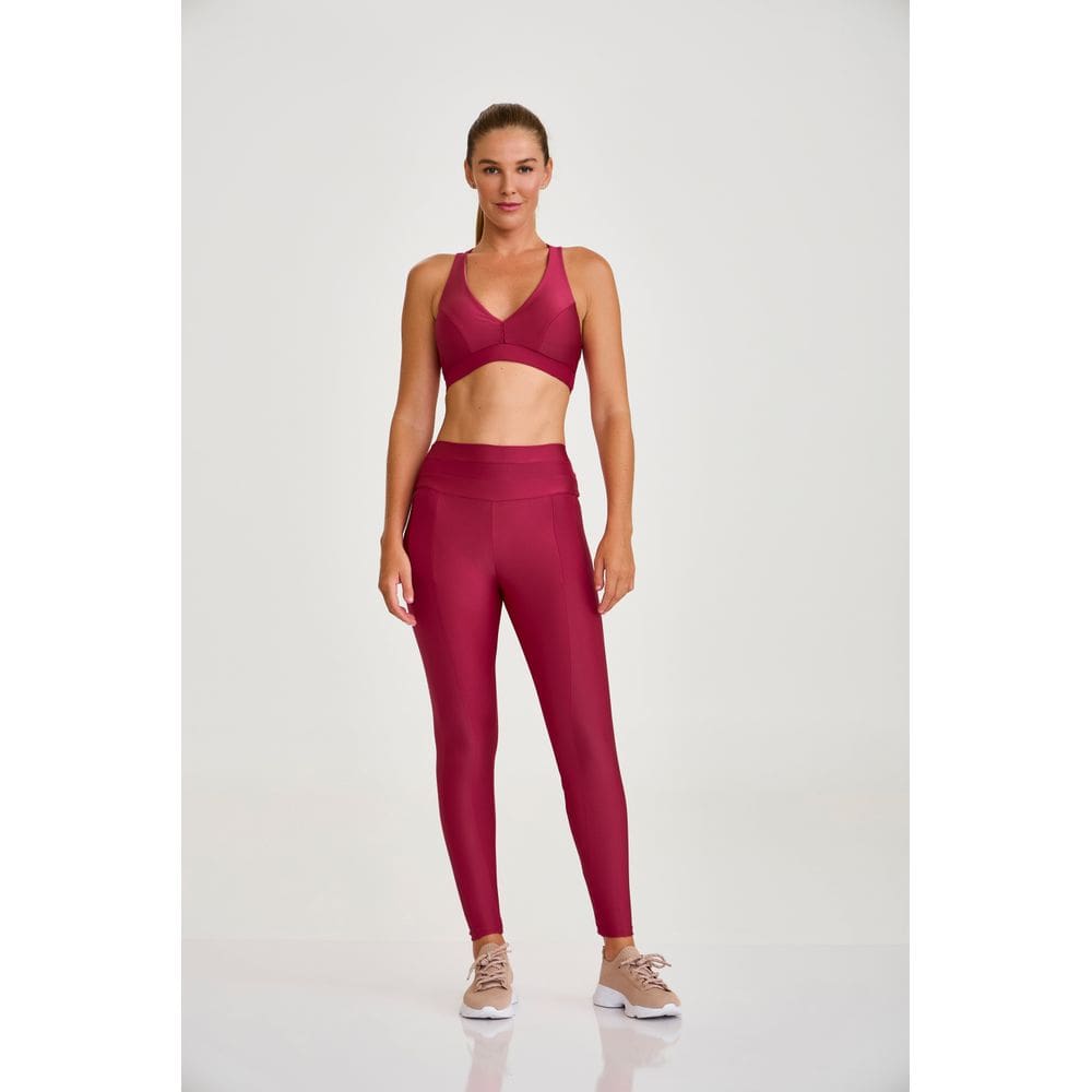 Legging Atlanta com Textura Cajubrasil Vinho Roma