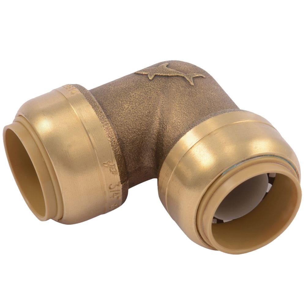 Encaixe de cotovelo SharkBite 3/4” em latão Push Connect 90°