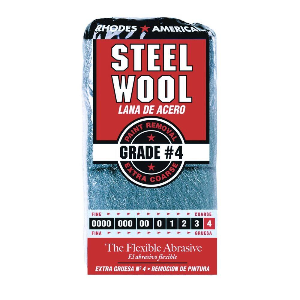 Almofada de lã de aço Homax Rhodes American Grade 4 Medium, pacote com 12