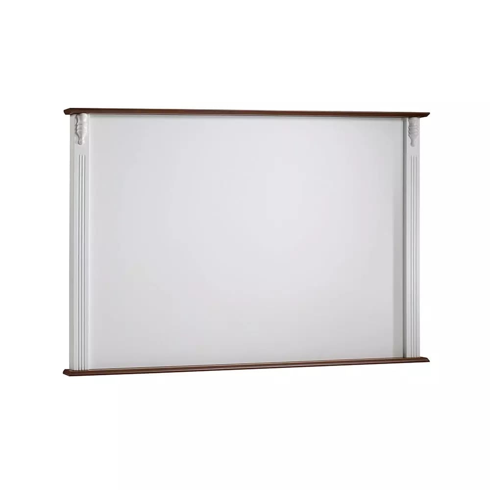 Painel de TV para Sala 195cm Clássico 50513 Linz Móveis - Branco/Imbuia Glazer