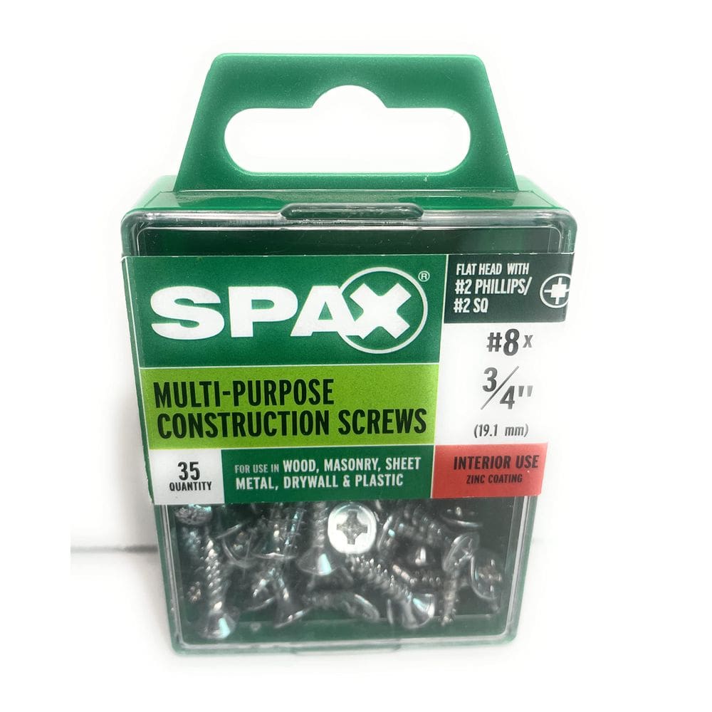 Parafusos de construção SPAX PH #8 x 1,9 cm, pacote com 35