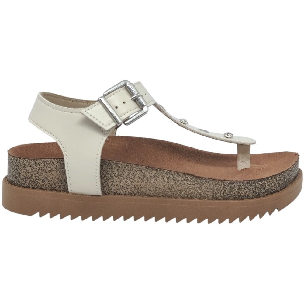 Sandália Dedo Feminina Casual Dia a Dia Passeio Trabalho Tratorada Conforto Moleca 5500.114