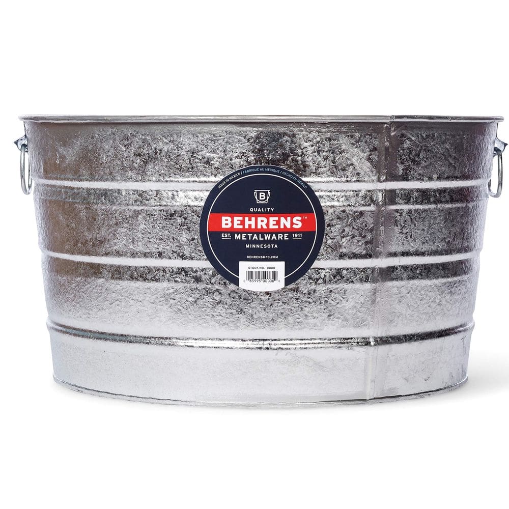 Banheira redonda de aço Bucket Behrens de 11 galões 52x52x28 cm