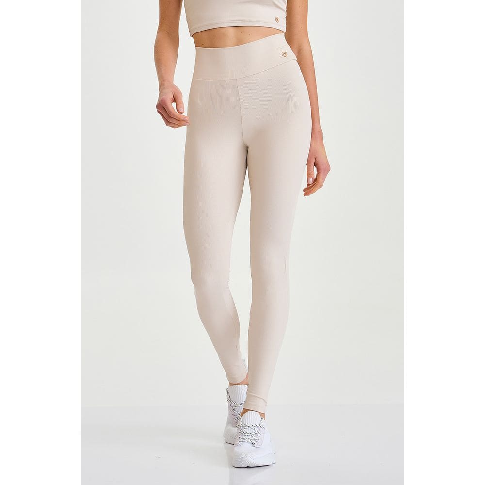 Legging Canelada com Levanta Bumbum Cajubrasil Off White
