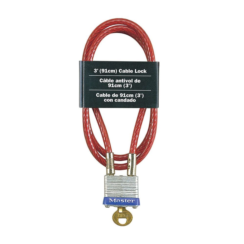 Fechadura de cabo Master Lock 719D em aço com cadeado integrado de 91 cm