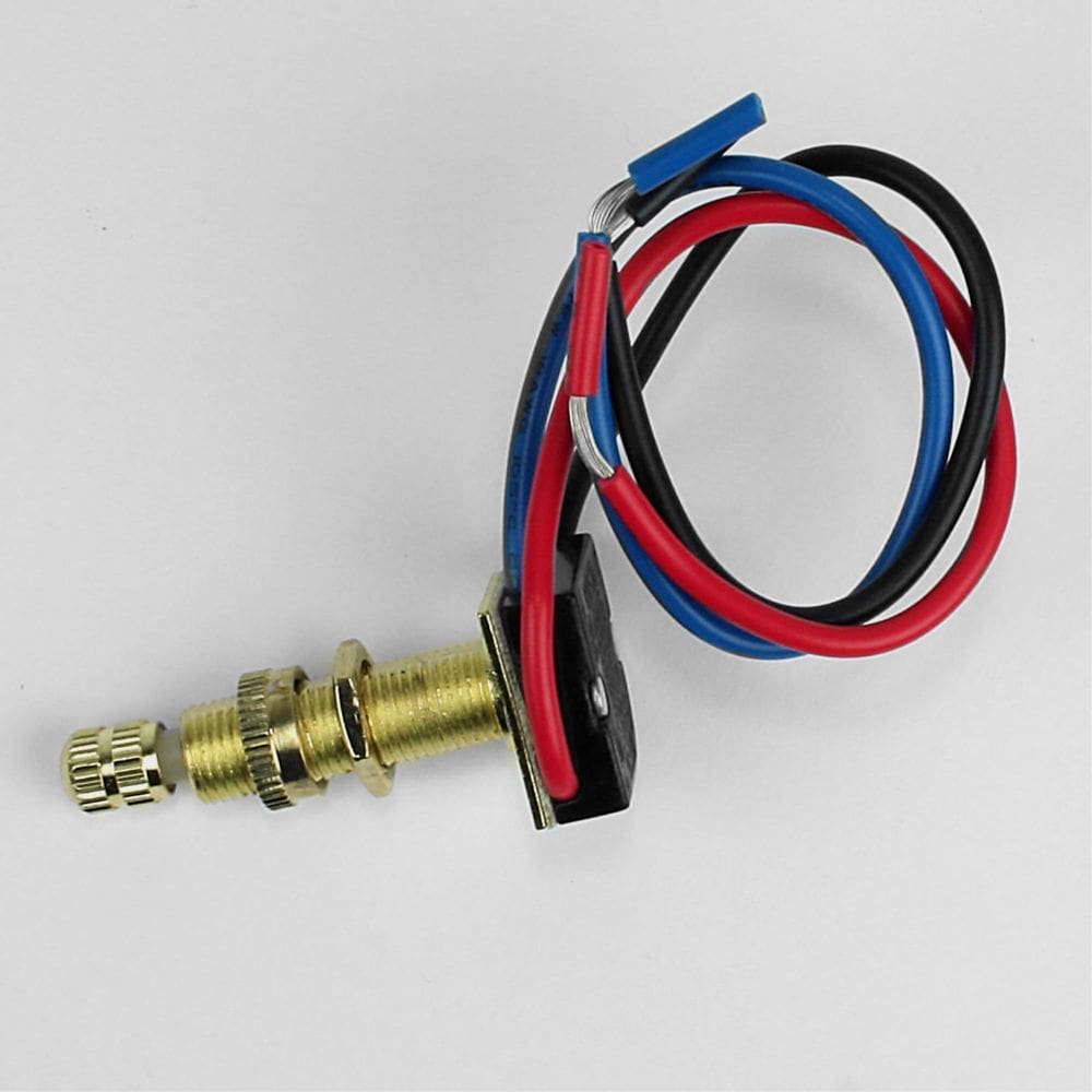 Interruptor rotativo Jandorf de 3 vias em latão e 2 circuitos