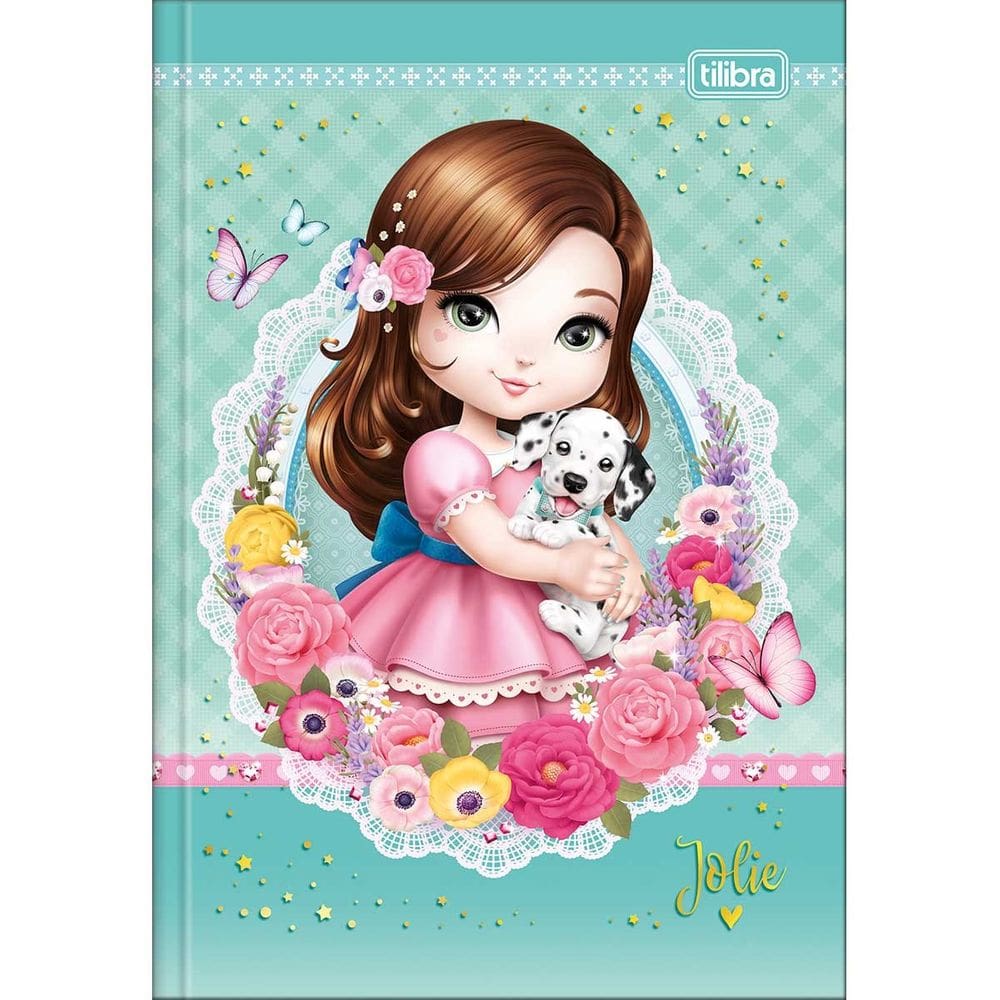 Caderno (PEQUENO) Brochura 1/4 Jolie 80 Folhas 14 x 20cm - Tilibra