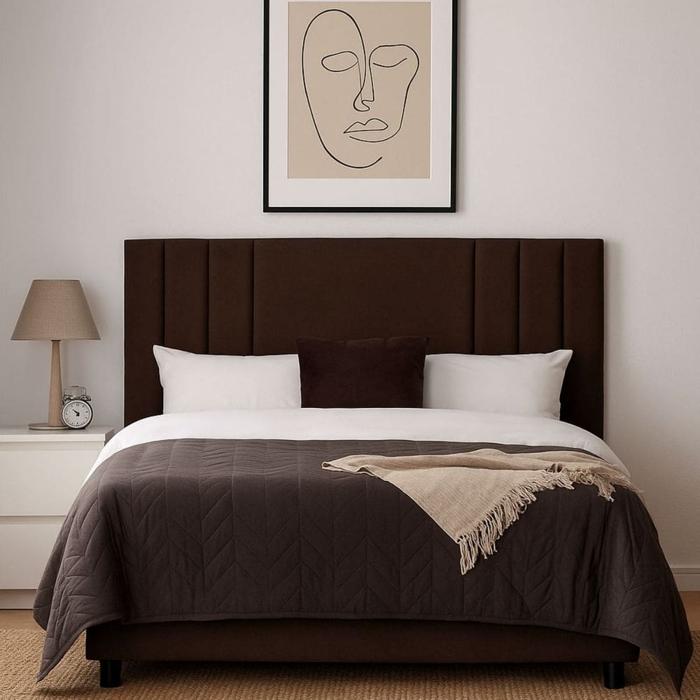 Cabeceira Solteiro 195 cm Estofada Cama Moderna Corino Frame