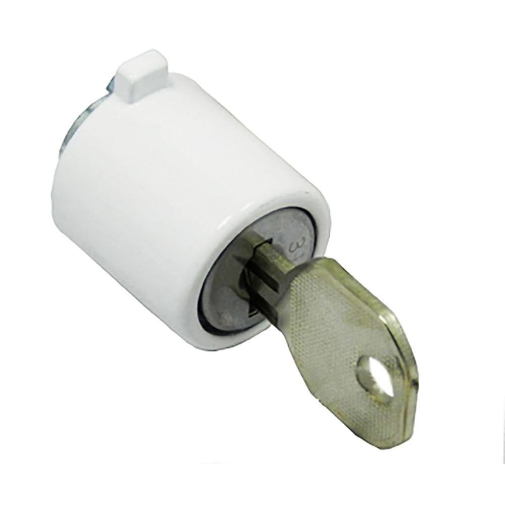 Fechadura de porta de pátio Barton Kramer branca ajustável