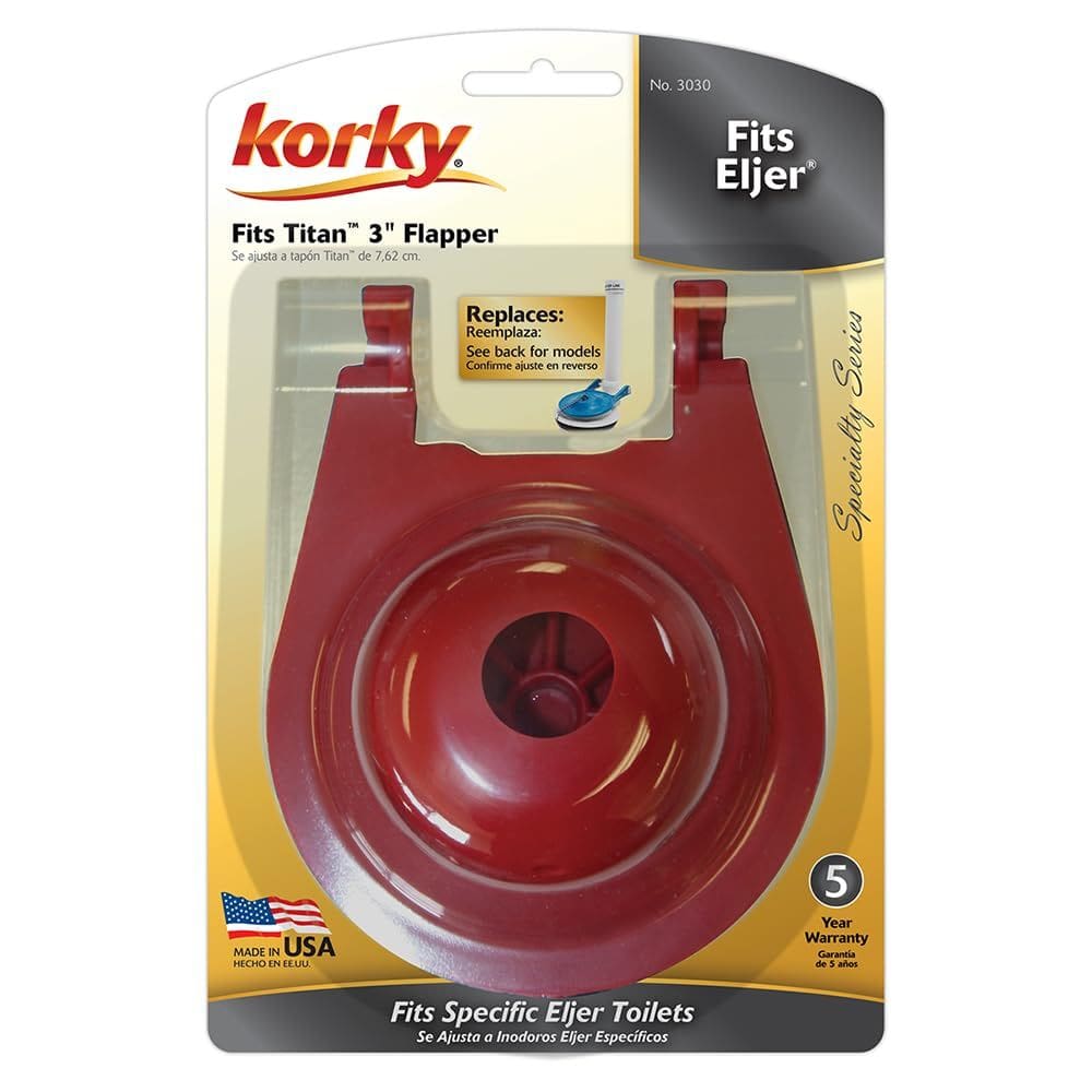 Válvula Korky 3030BP Eljer 3” Large Flapper fabricada nos EUA