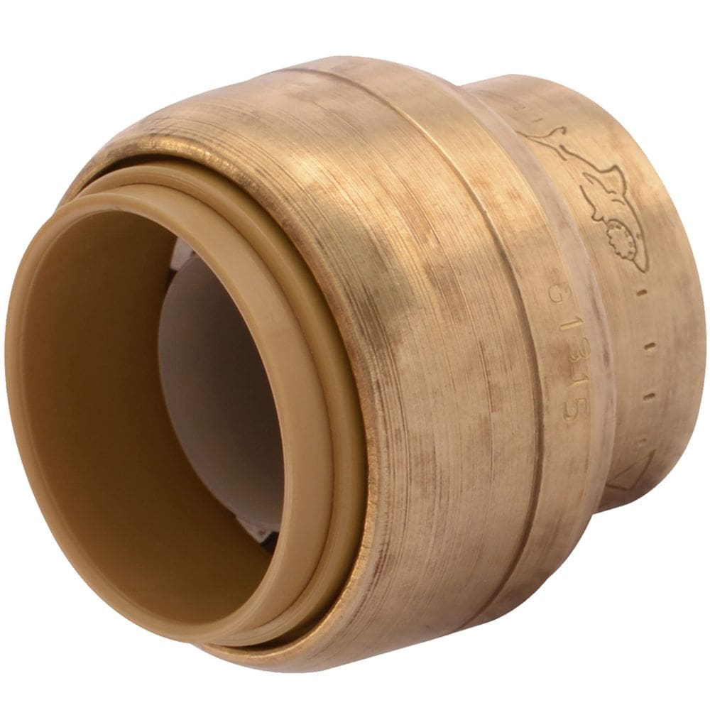 Encaixe de encanamento com tampa de pressão de latão SharkBite de 3/4 polegadas