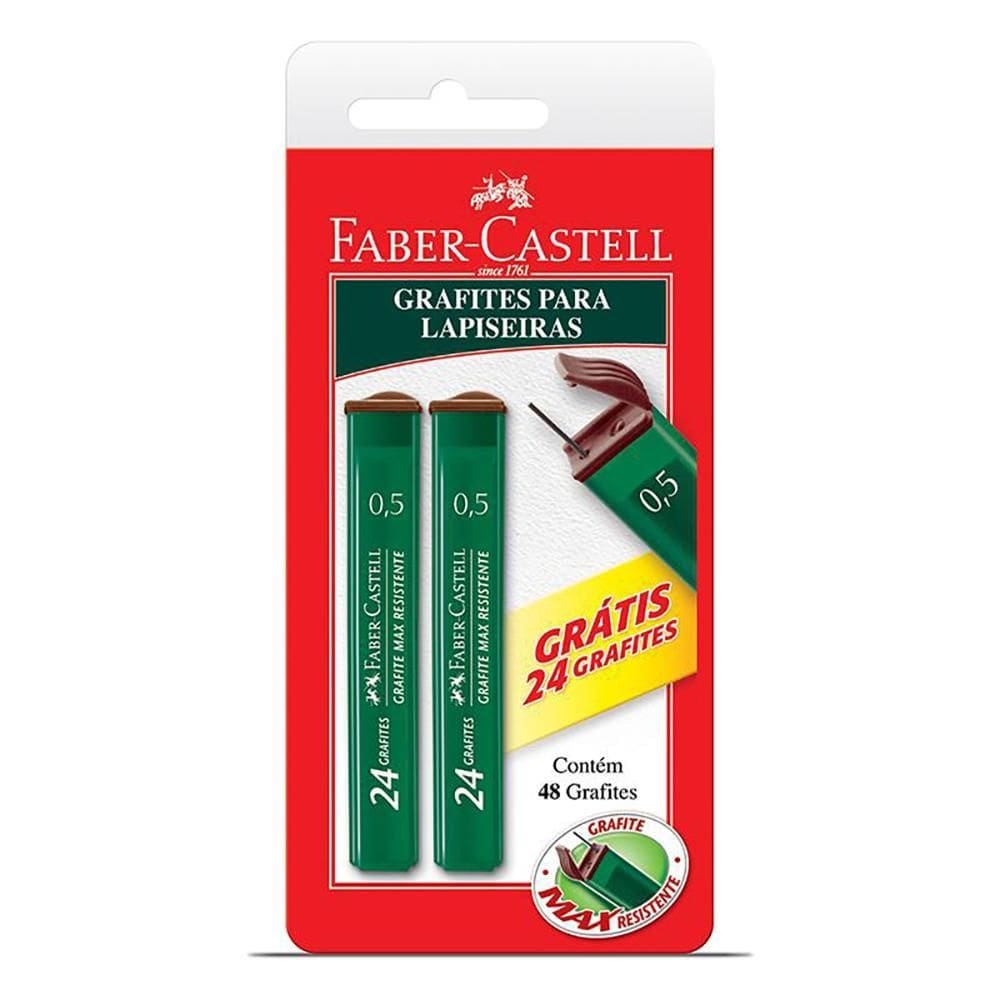 Grafite 0.5 mm blist TMG05HB c/ 2 tubos Faber-Castell