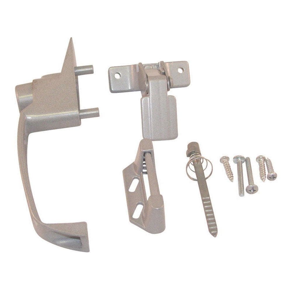 Conjunto de maçanetas de tela Barton Kramer Silver Aluminium 327